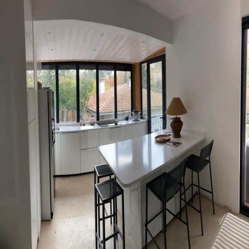 Photo de notre réalisation Cuisine ouverte sur la nature à Arcachon